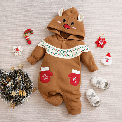 Christmas Cotton Baby Jumpsuit