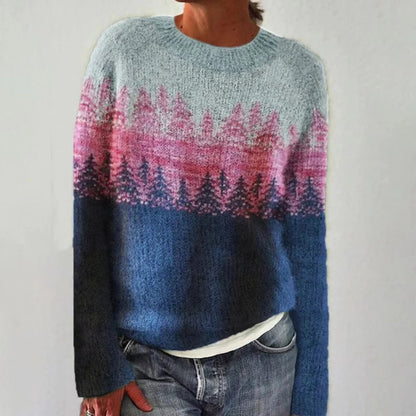 Color-Block Pullover Sweater