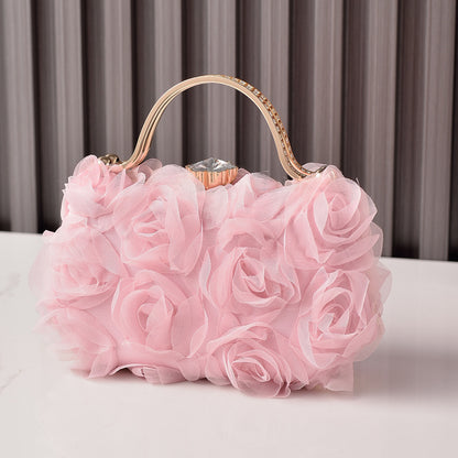 Luxuriöse Abendtasche mit Blumenmuster – Braut- und Party-Stil