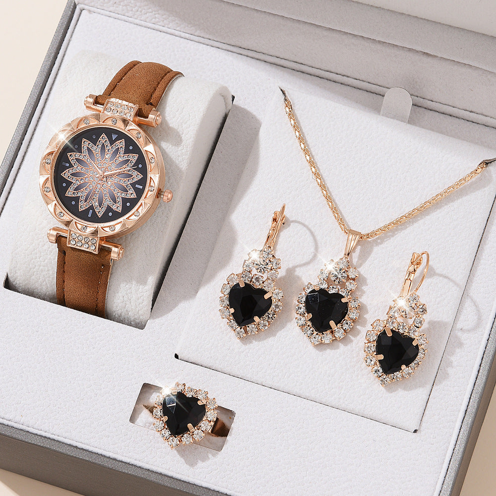Women’s Quartz Watch & Necklace Set