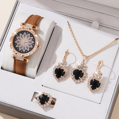Women’s Quartz Watch & Necklace Set