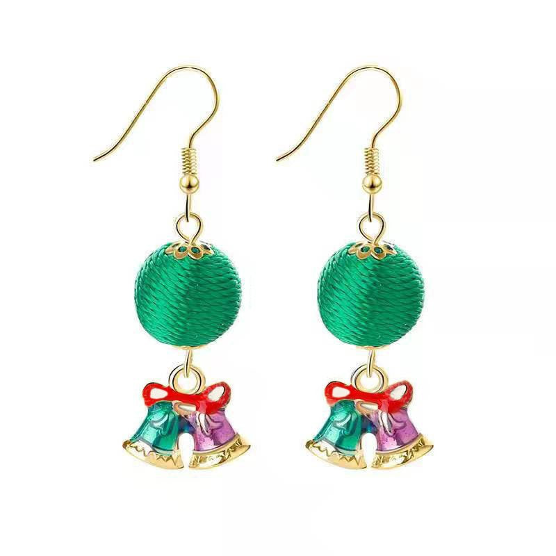 Christmas-themed alloy earrings