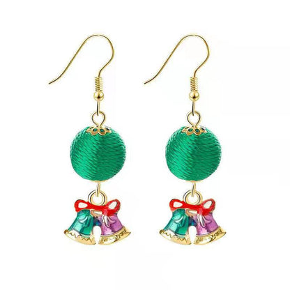 Christmas-themed alloy earrings