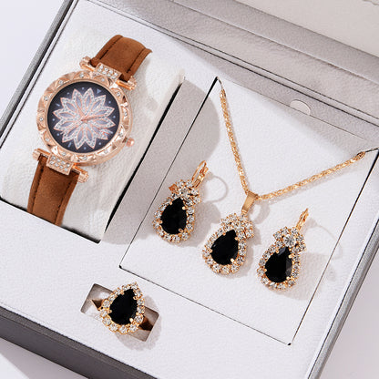 Women’s Quartz Watch & Necklace Set