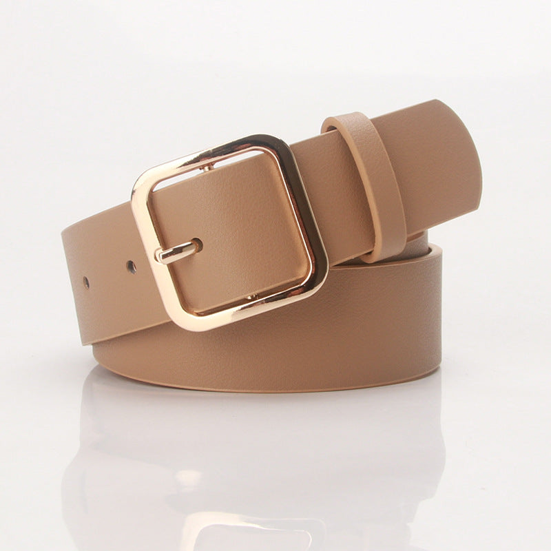 Fashion belt with square buckle
