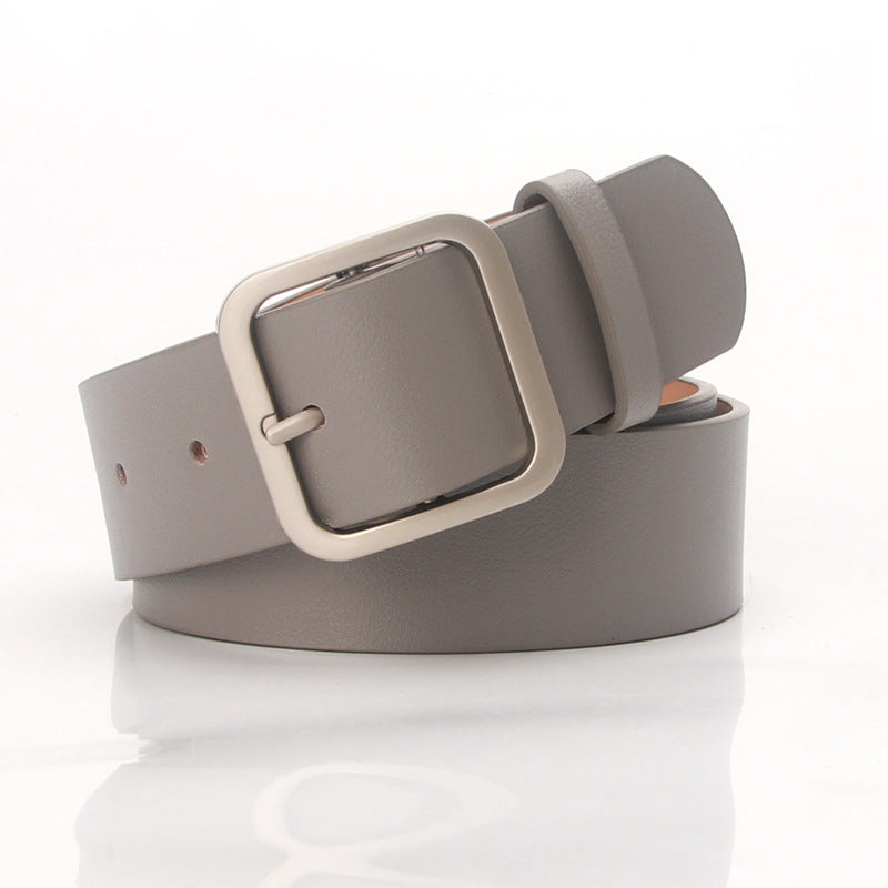 Fashion belt with square buckle
