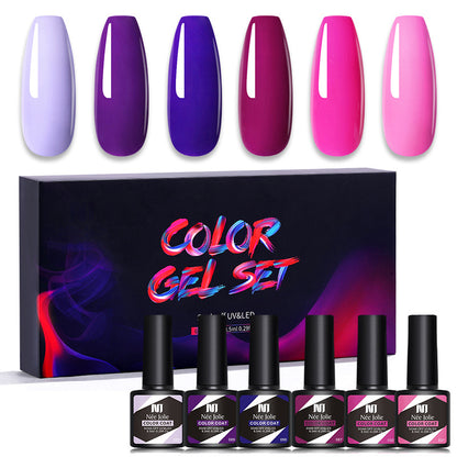 Kit de 6 vernis gel UV couleur