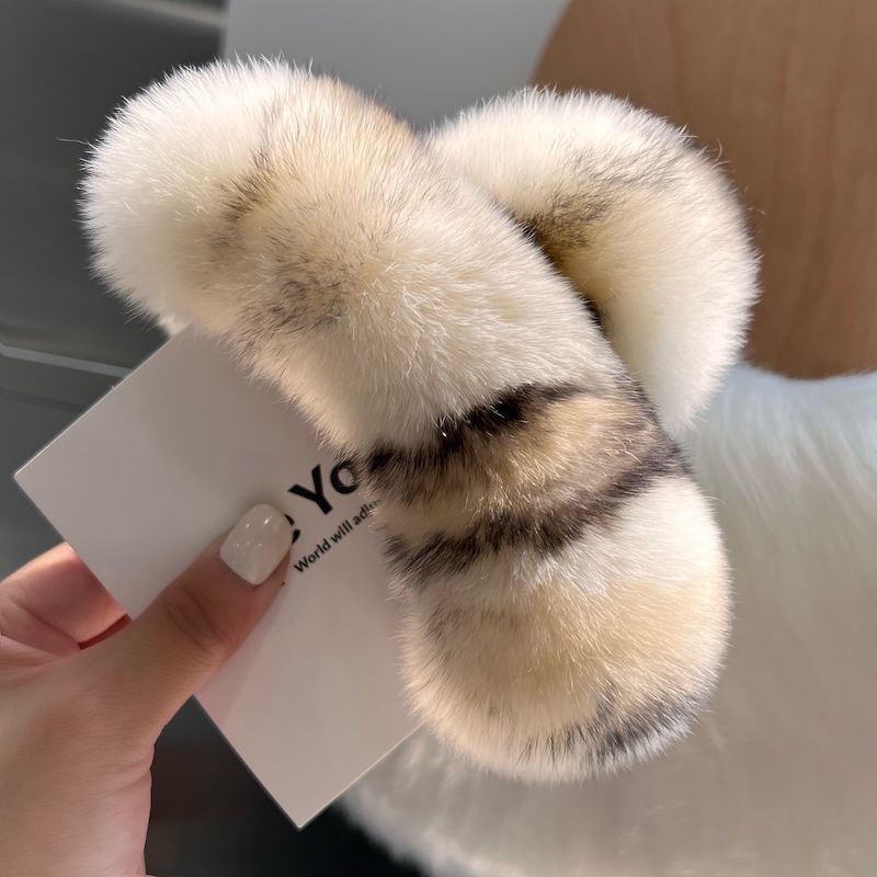 Rabbit Fur Hair Clip