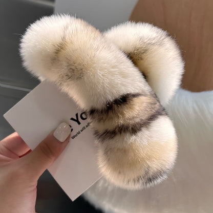 Rabbit Fur Hair Clip