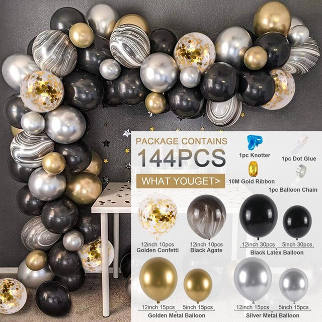 Metallic Balloon Decoration Set