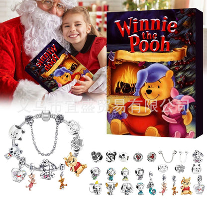 Mickey Mouse Weihnachts-Überraschungsbox – Set aus Armband und Schmuckzubehör aus Metall