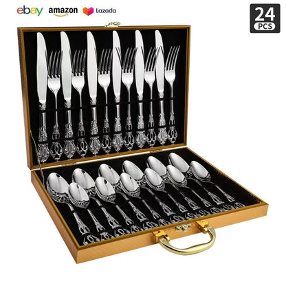 Royal Court 24-Piece Stainless Steel Western Cutlery Gift Set