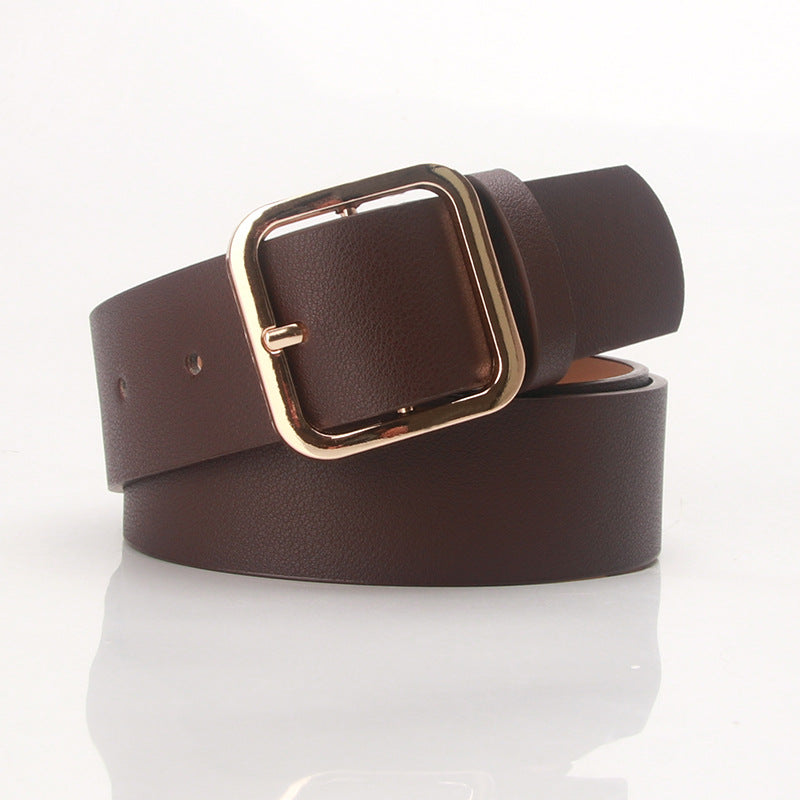 Fashion belt with square buckle