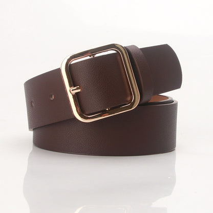Fashion belt with square buckle