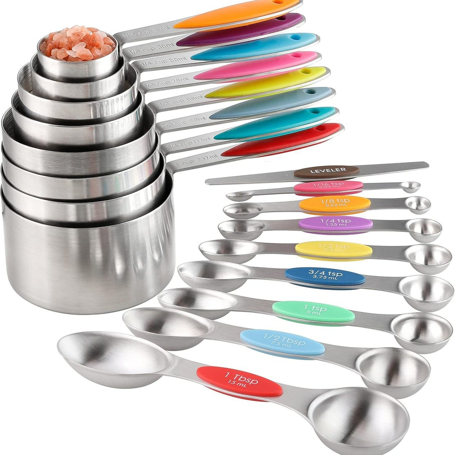 23-Piece Stainless Steel Measuring Set