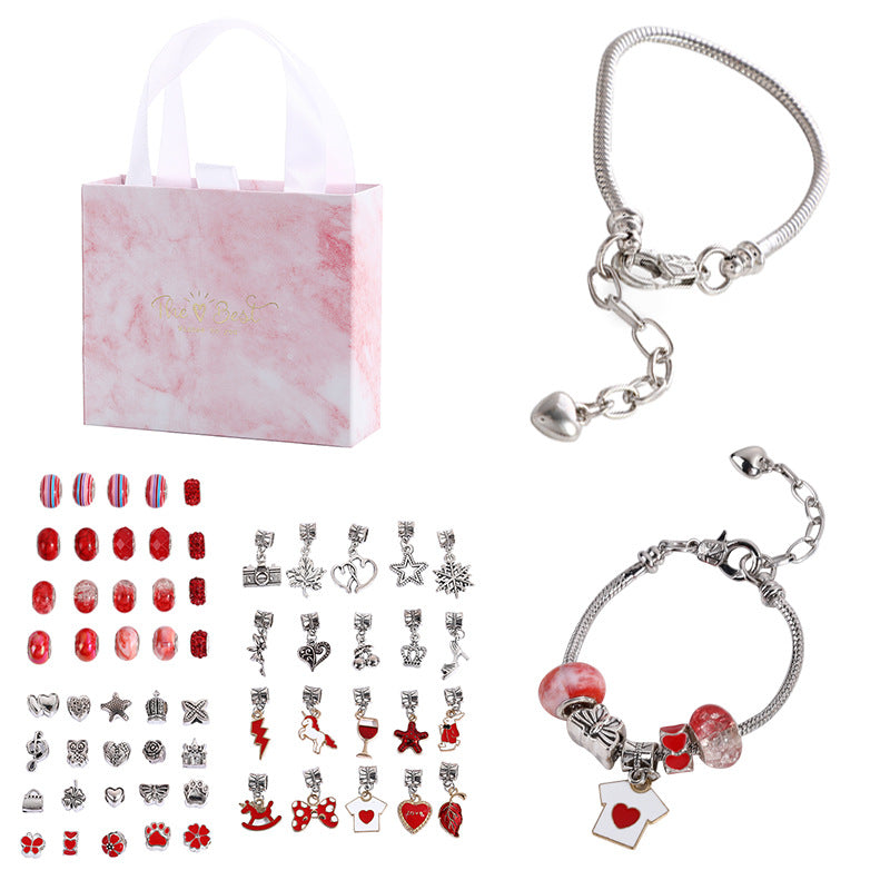 DIY-Schmuckgeschenkbox für Kinder – Set mit Kristall-Schlangenknochen-Armband