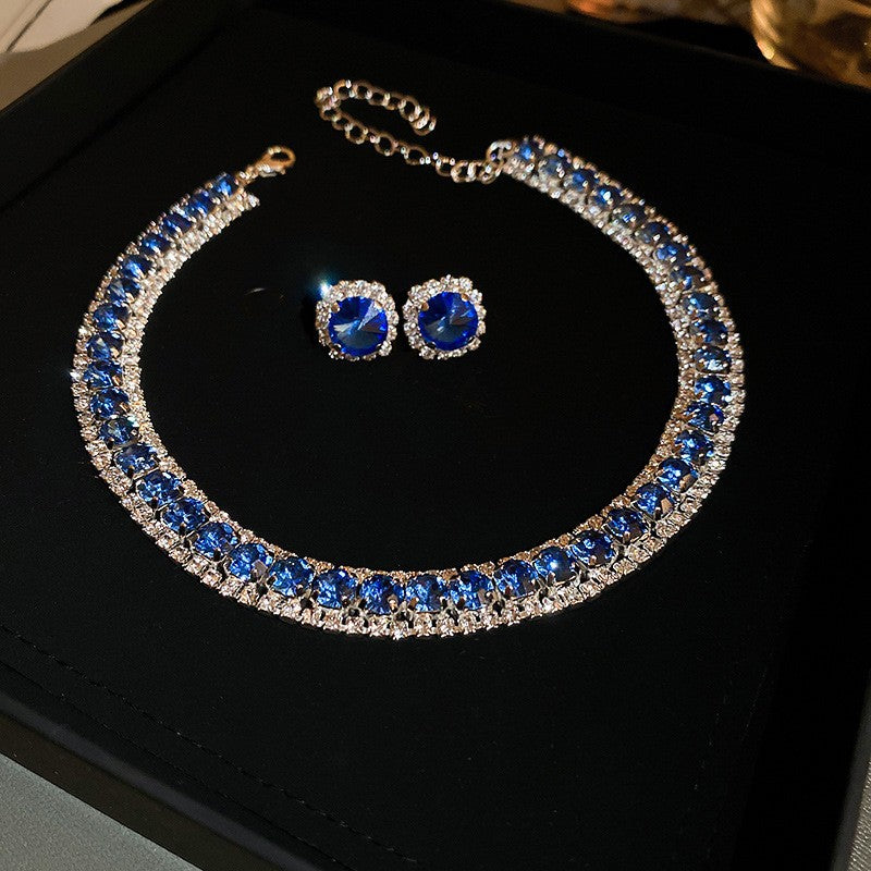 Elegant Diamond Tassel Jewelry Set
