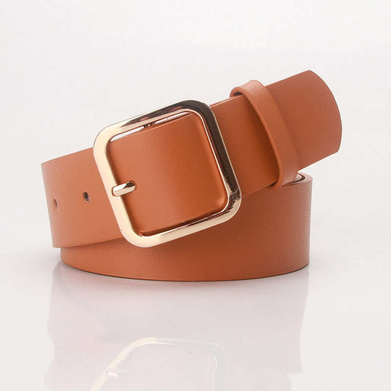 Fashion belt with square buckle