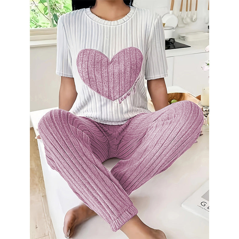 Women’s Summer / Autumn “Sweet Heart” Pajama Set
