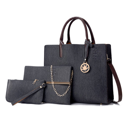 👜 Large Capacity Women’s Multi‑Piece Shoulder Bag