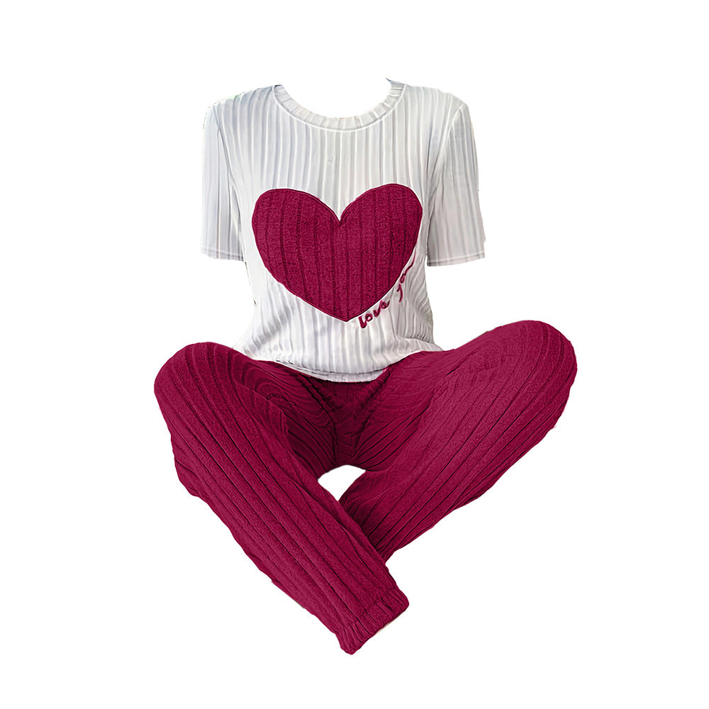 Women’s Summer / Autumn “Sweet Heart” Pajama Set