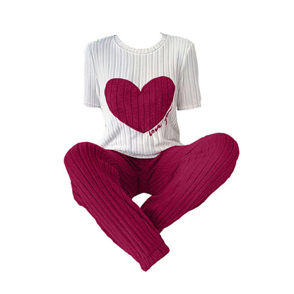 Women’s Summer / Autumn “Sweet Heart” Pajama Set