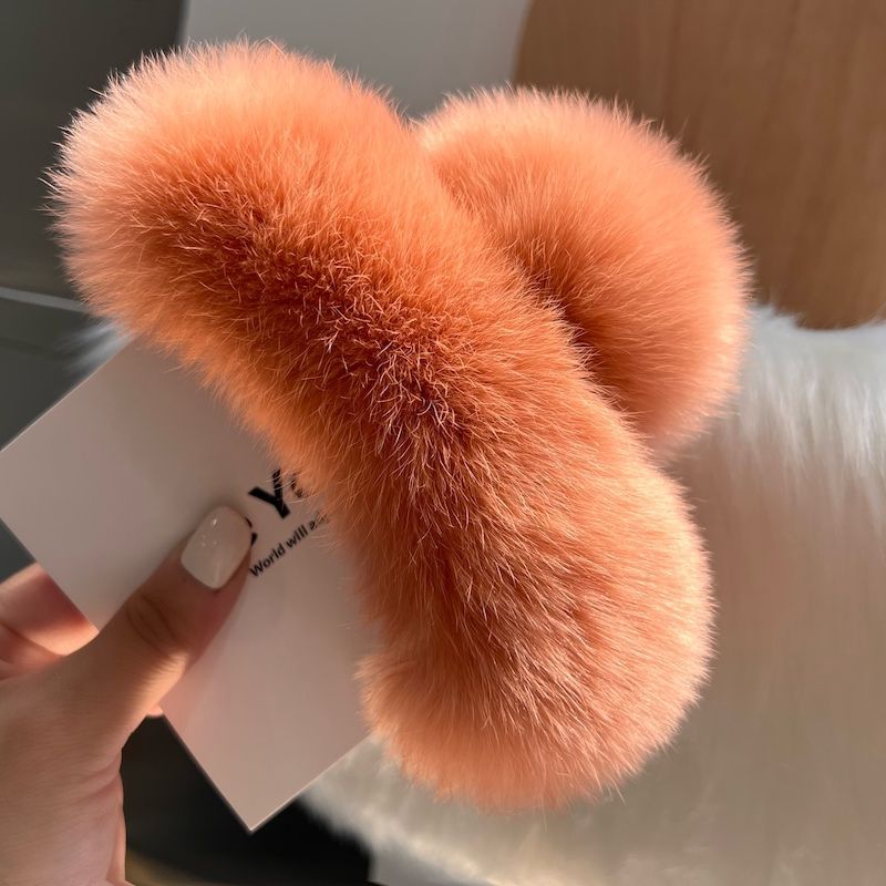 Rabbit Fur Hair Clip