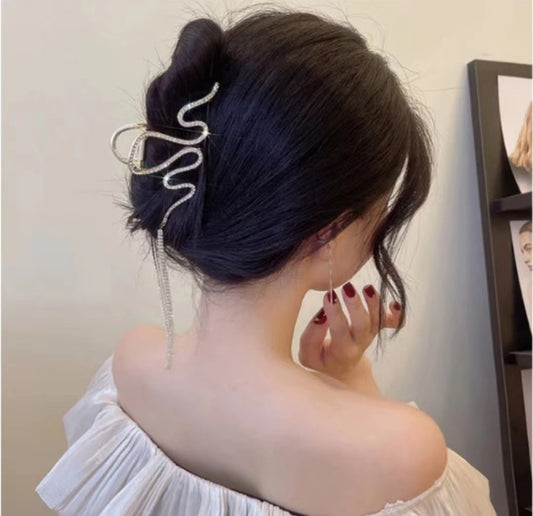 Diamond Tassel Hair Clip