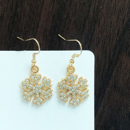 Christmas-themed alloy earrings