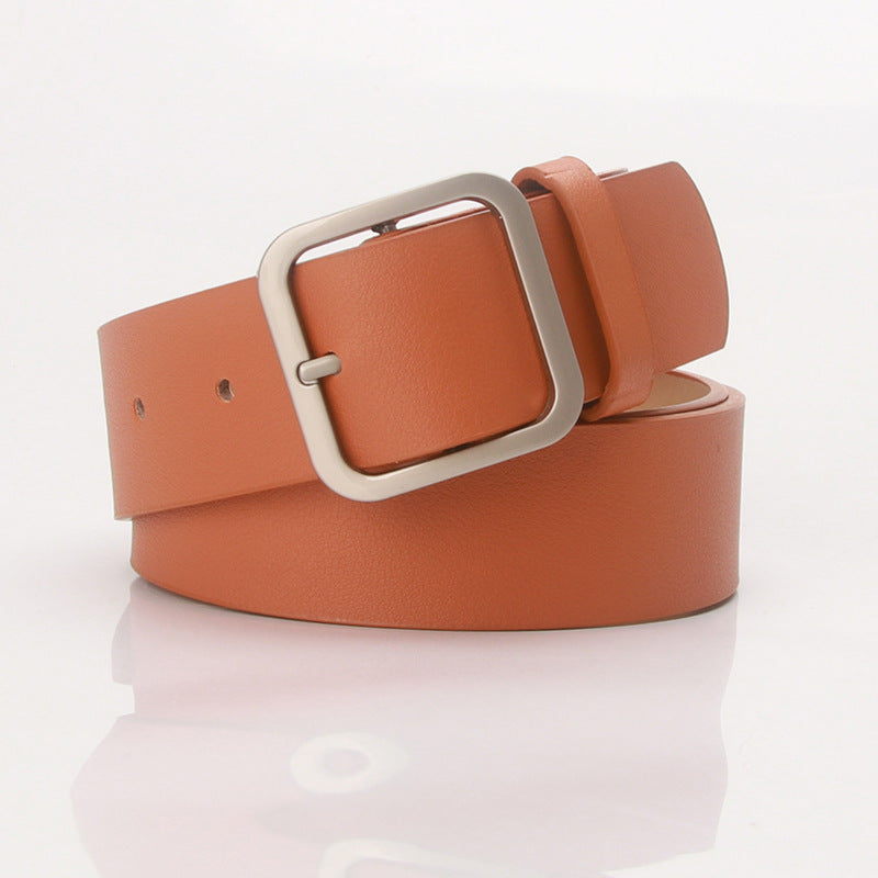 Fashion belt with square buckle