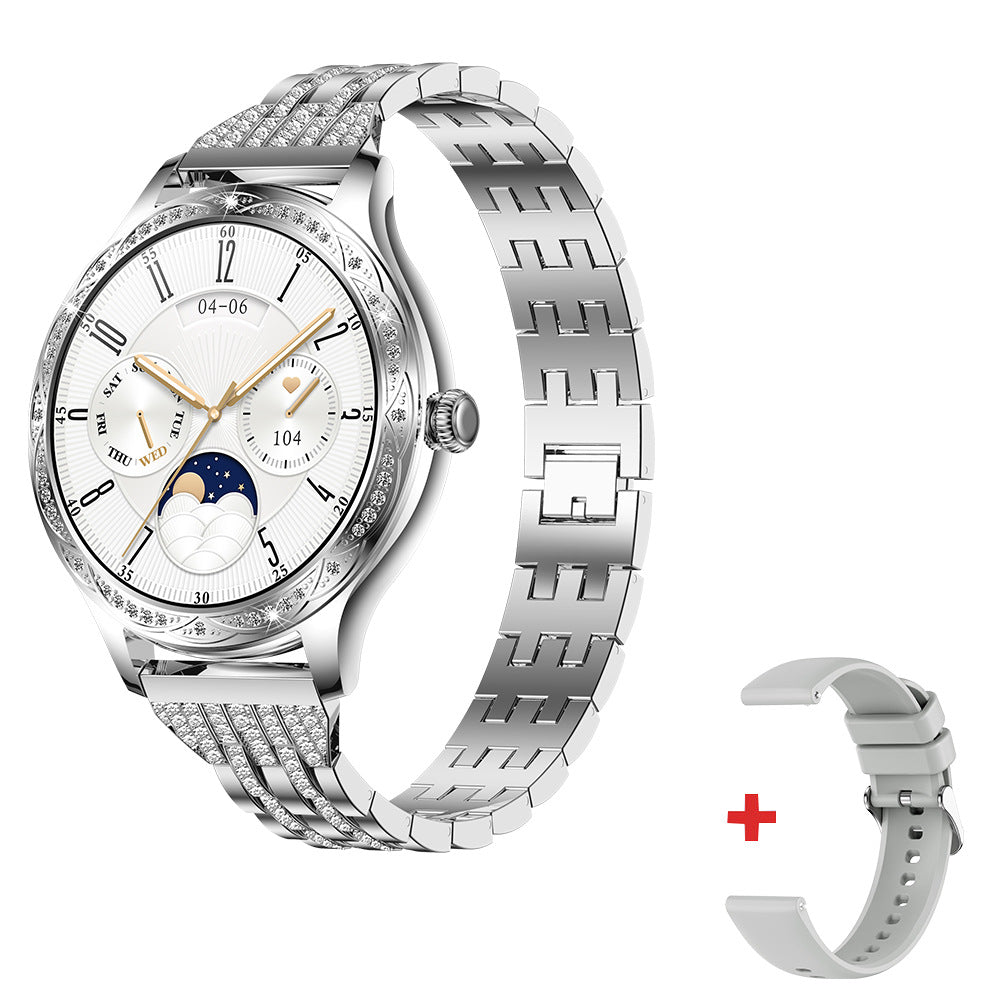 Montre connectée AK60 pour femme – Écran HD 1,27", résolution 360°, appels Bluetooth, design élégant et fonctionnel