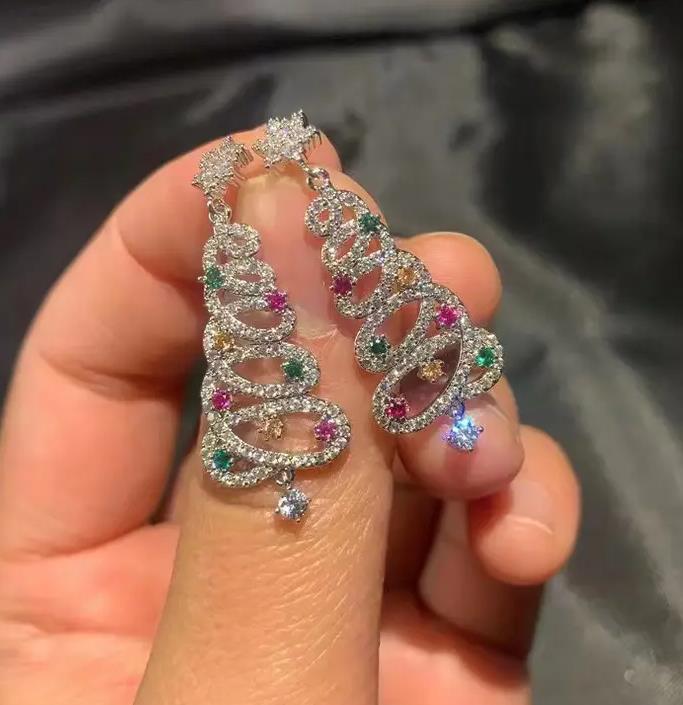 Christmas Tree Tassel Star Earrings