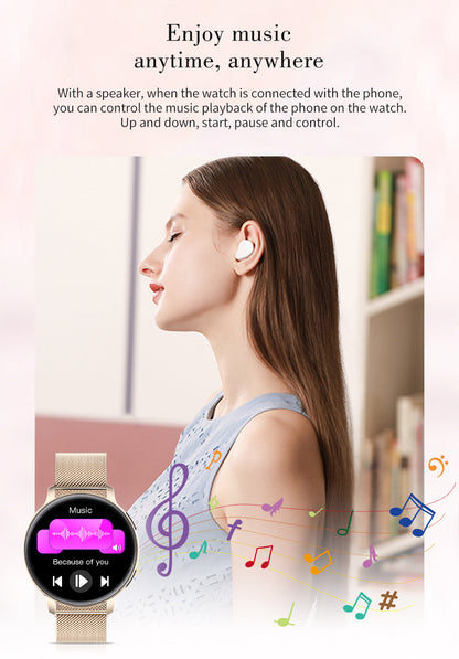 S53 Smart Watch – 1.39" round HD screen, Bluetooth calling, pedometer, multi-sports modes, and weather updates