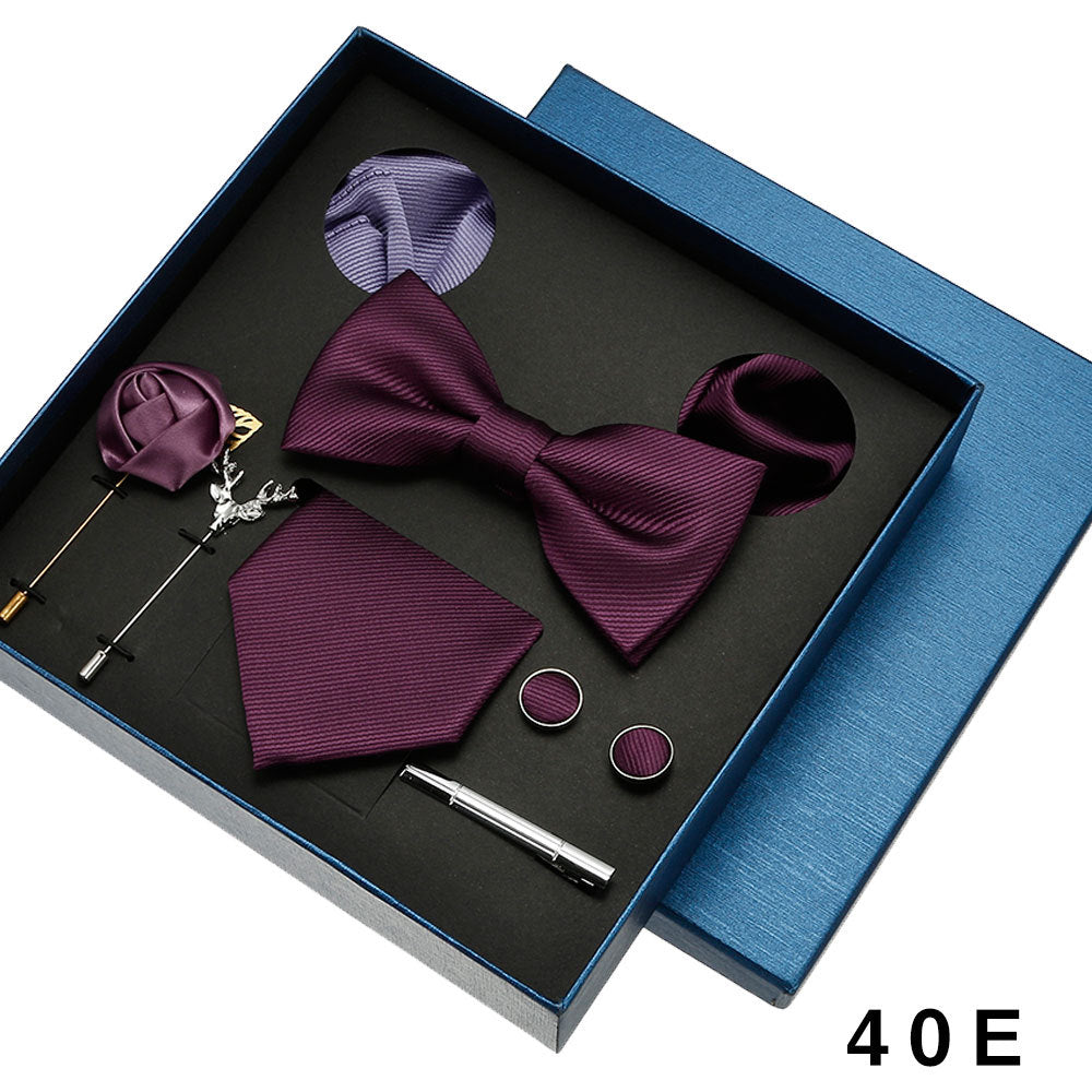 Coffret cadeau de luxe cravate et nœud papillon