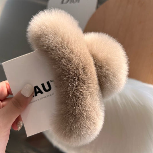 Rabbit Fur Hair Clip