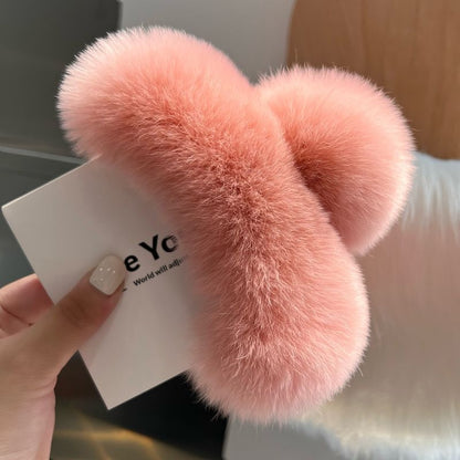 Rabbit Fur Hair Clip