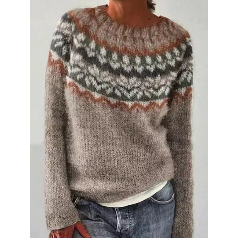 Color-Block Pullover Sweater