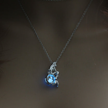 Luminous accessories featuring trendy, versatile hollow necklaces