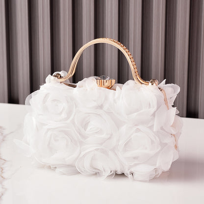 Luxuriöse Abendtasche mit Blumenmuster – Braut- und Party-Stil