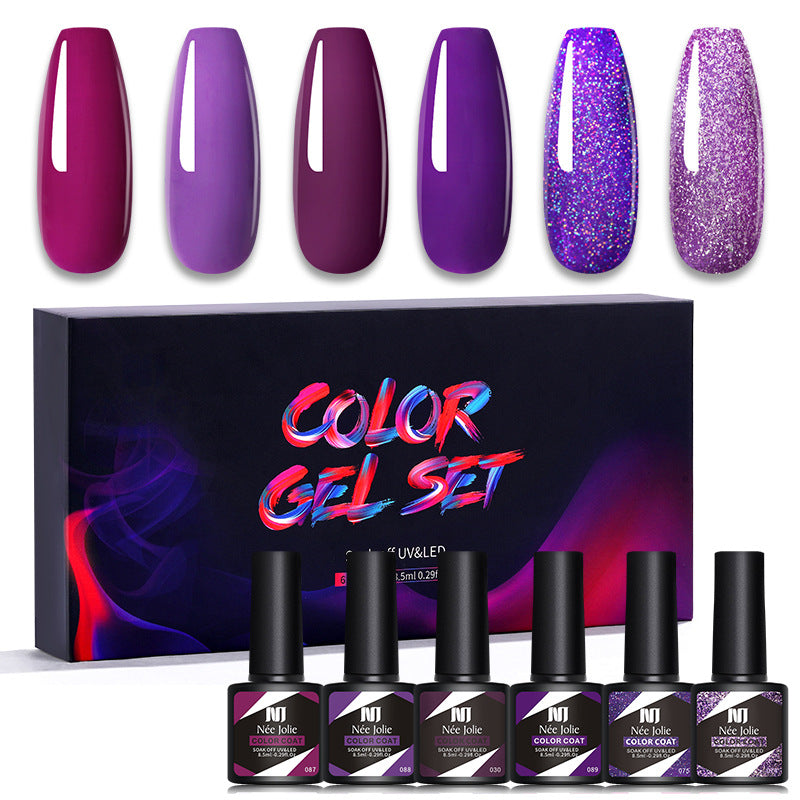 Kit de 6 vernis gel UV couleur