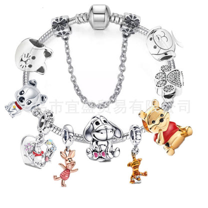 Mickey Mouse Weihnachts-Überraschungsbox – Set aus Armband und Schmuckzubehör aus Metall