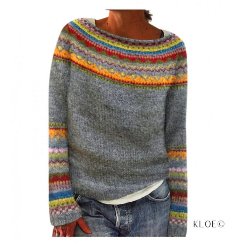 Color-Block Pullover Sweater