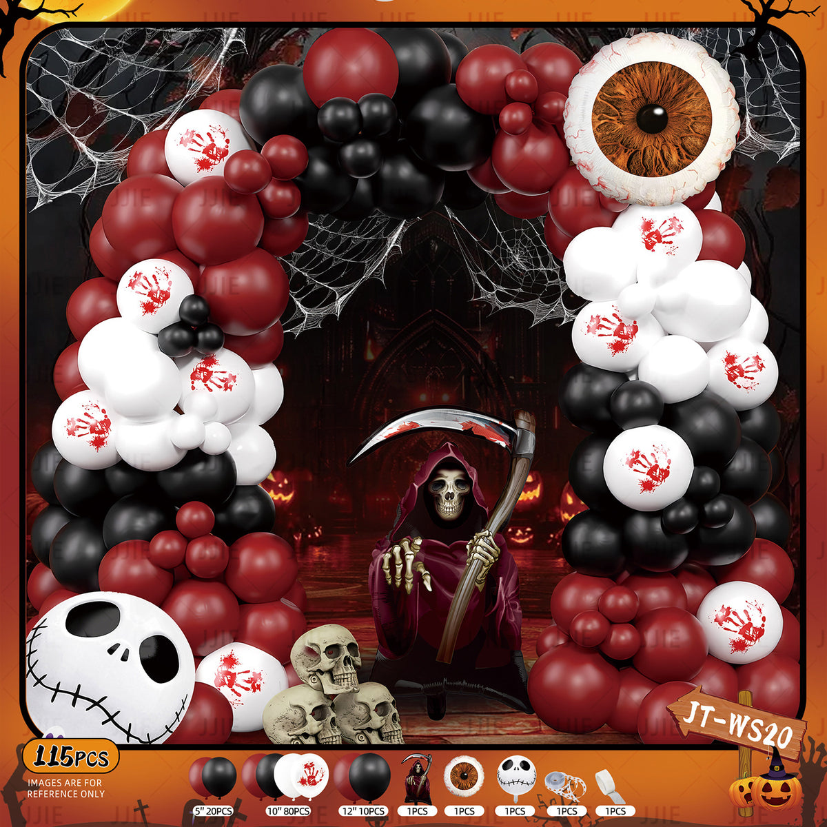 🎃 Halloween Balloon Arch Decoration Kit