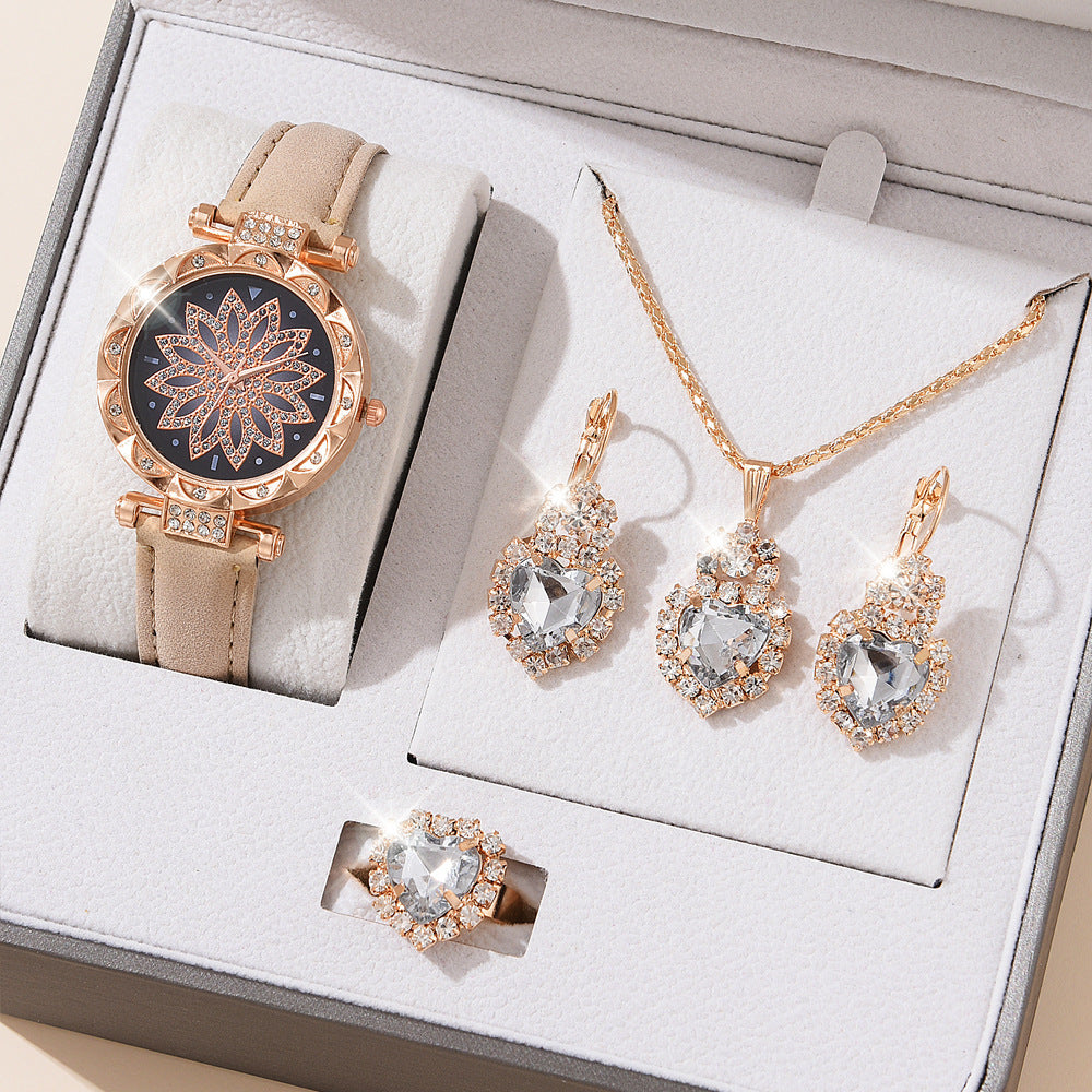 Women’s Quartz Watch & Necklace Set