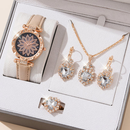 Women’s Quartz Watch & Necklace Set