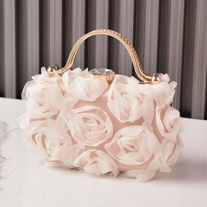 Luxuriöse Abendtasche mit Blumenmuster – Braut- und Party-Stil