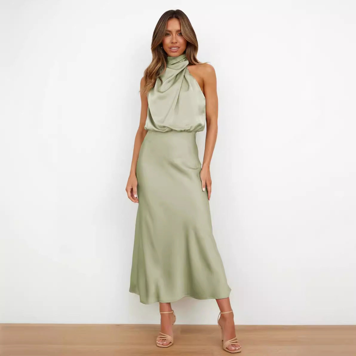 🌸Elegant Satin Sleeveless Dress