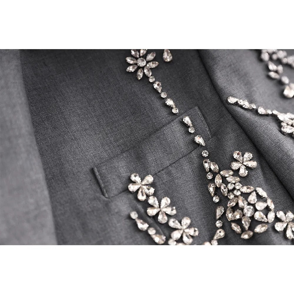 Autumn / Winter Beaded Suit Dress
