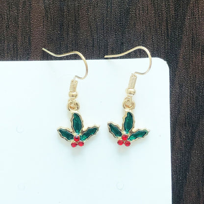 Christmas-themed alloy earrings