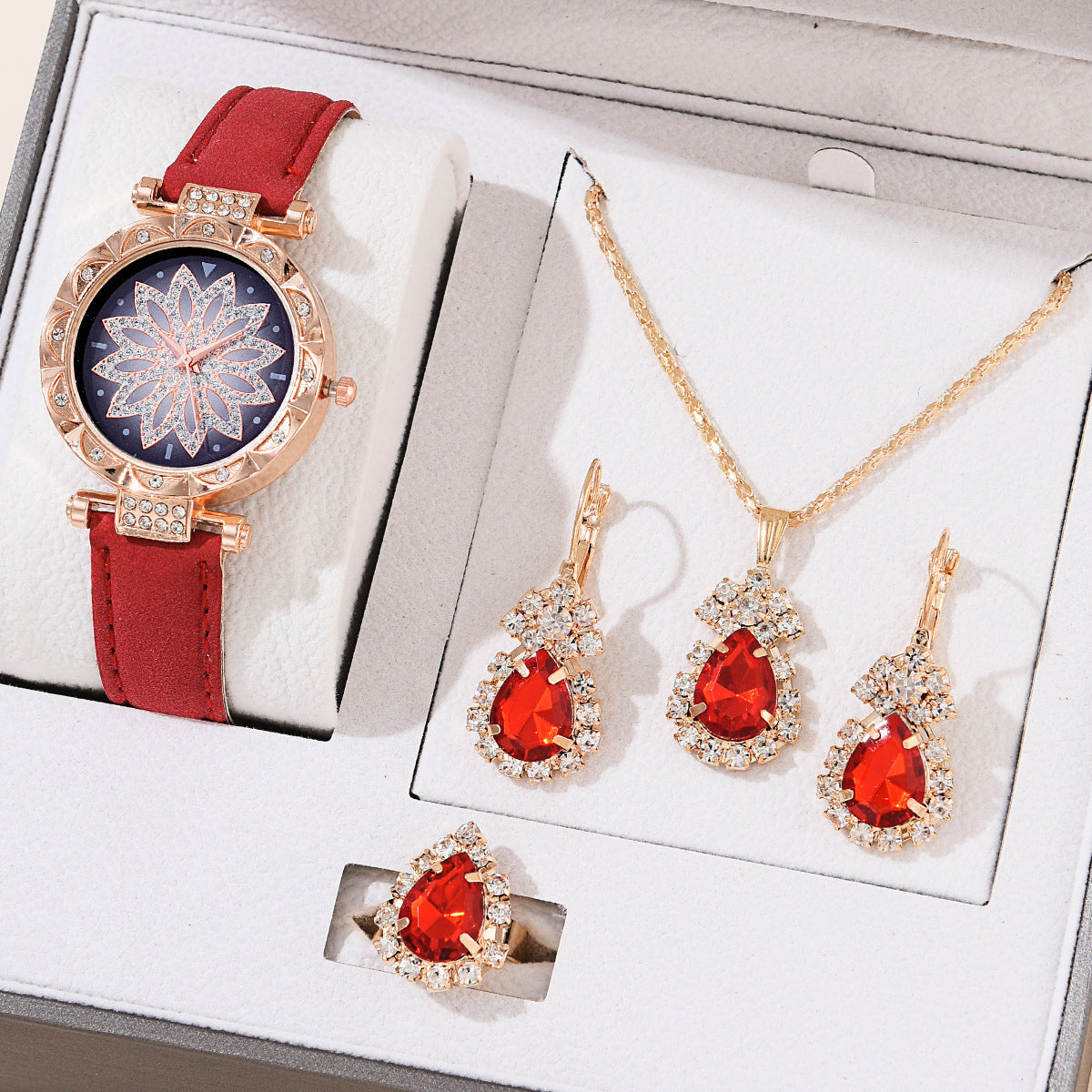 Women’s Quartz Watch & Necklace Set